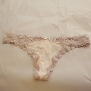 Pink and silver victoria's secret thong